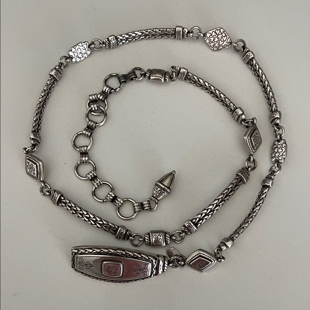 Silver Chain Link Belt Vintage Inspired Length 35.5”